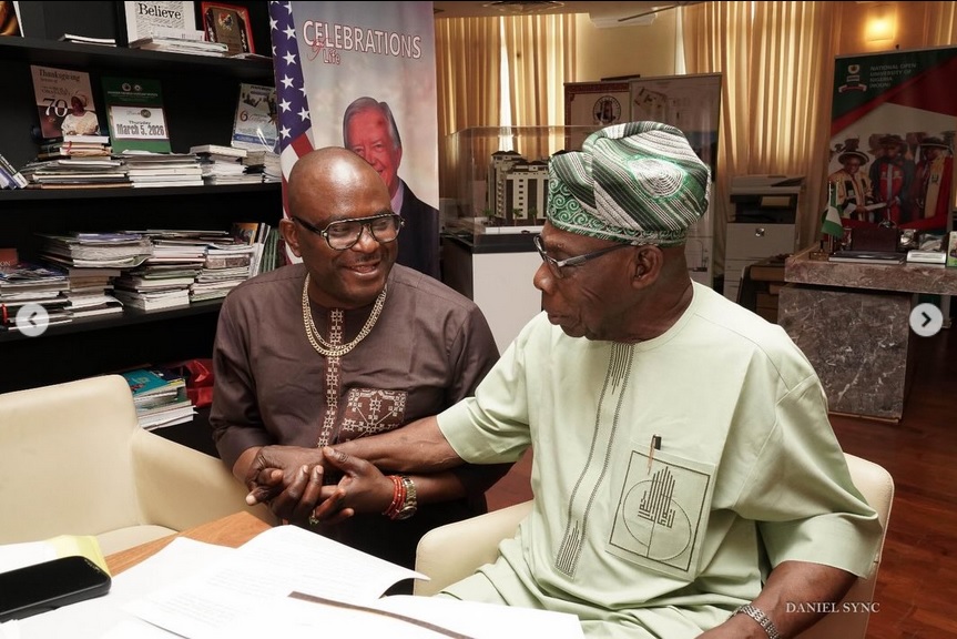 Otunba Jerry Oluranti with Former President Obasanjo